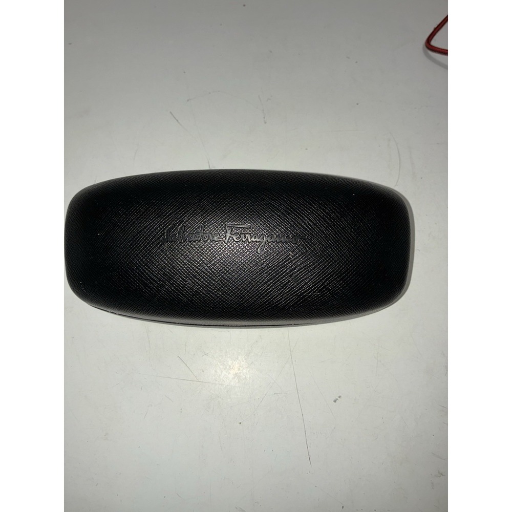 Salvatore Ferragamo Clam Shell Black Travel Sunglass Storage Classic Case Only